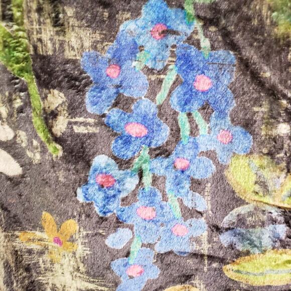 Natural Life Wildflower Sherpa Fleece One Piece Pajama Jumper Size Large Zip - Picture 4 of 11